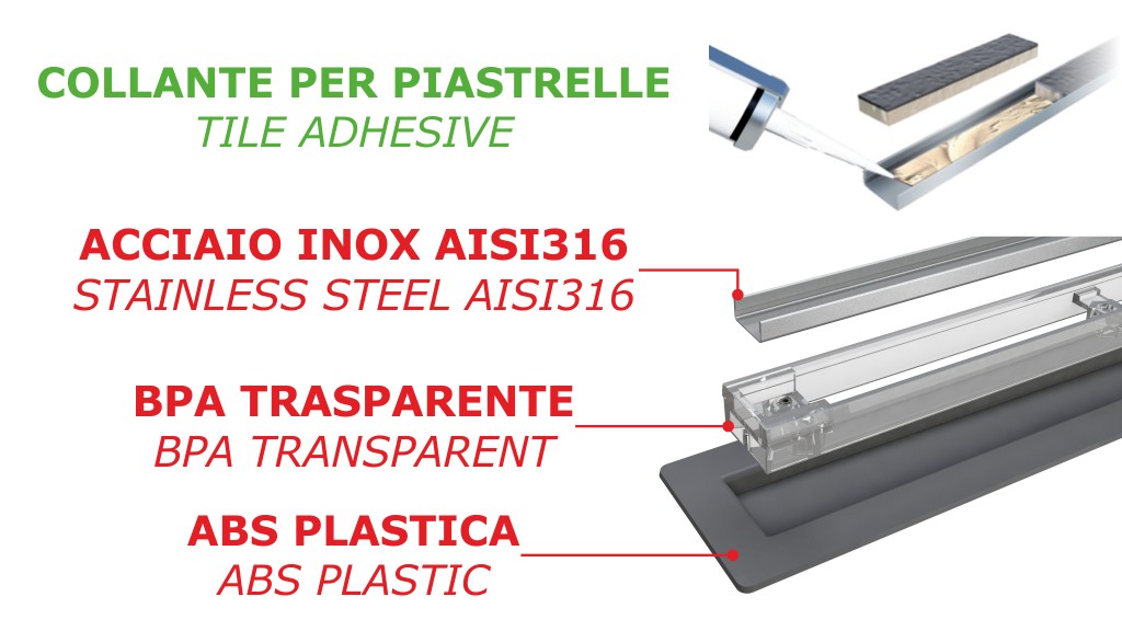 canalissima bonomini - Scarico centrale L 100/70 cm