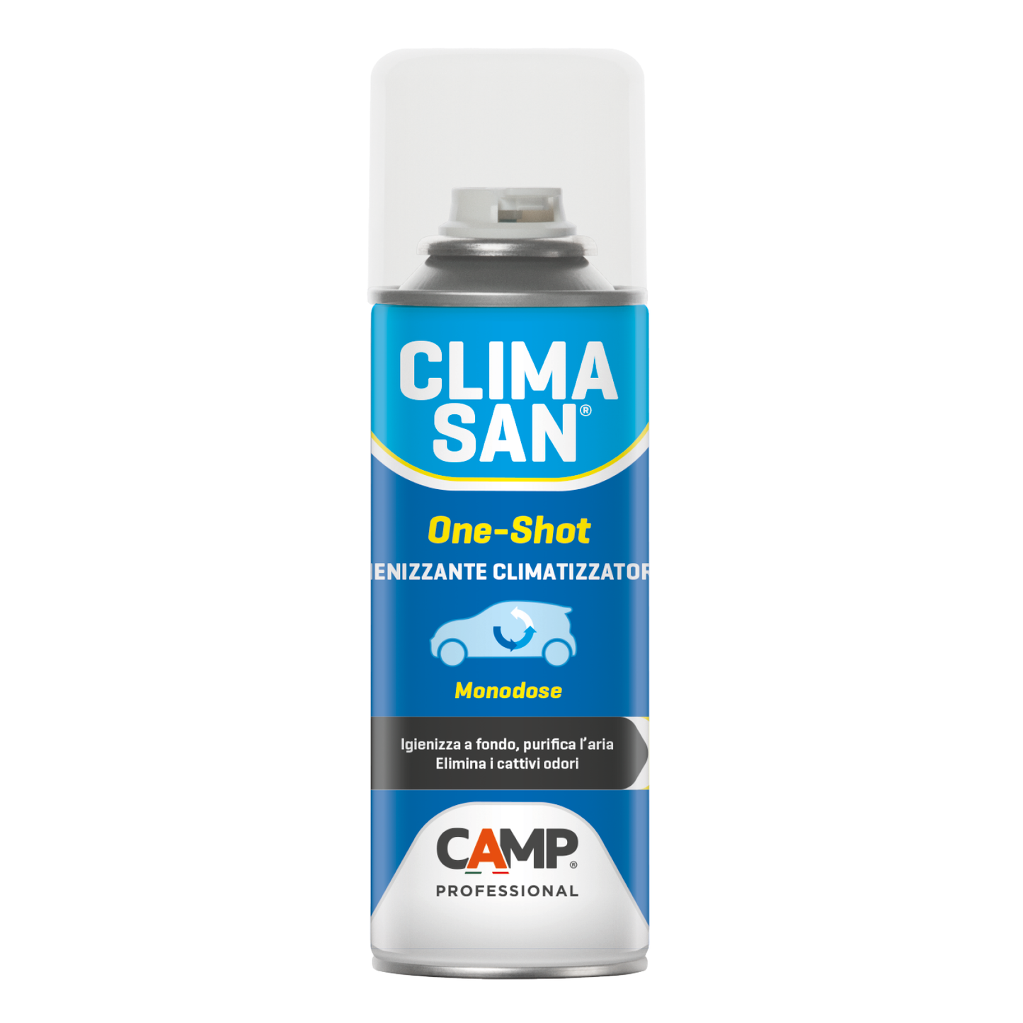 CLIMASAN® One Shot climatizzatori monodose per auto 200 ml Camp