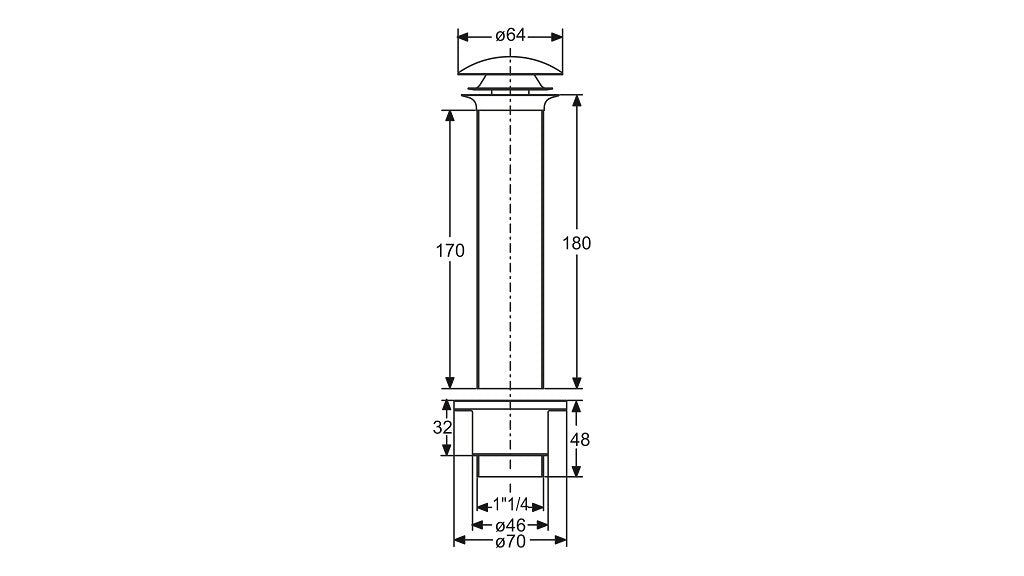 0974XL54S7. Piletta in plastica, con dispositivo di chiusura a scatto  bonomini