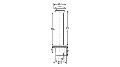 0974XL54S7. Piletta in plastica, con dispositivo di chiusura a scatto  bonomini