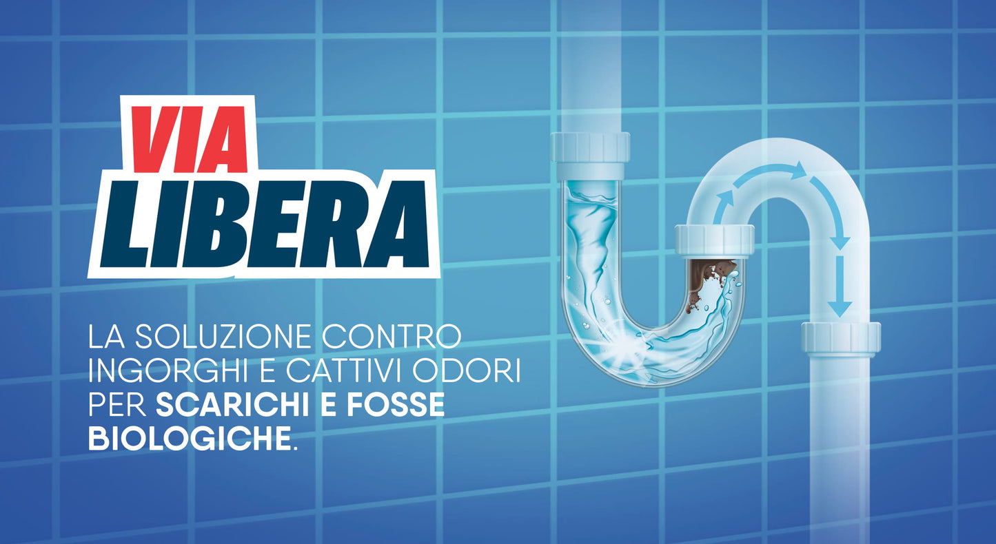 Via Libera: la soluzione contro ingorghi e cattivi odori per scarichi e fosse biologiche camp