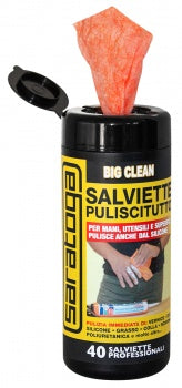 Big Clean Salviette multiuso puliscitutto per mani,utensili e superfici pulisce anche dal silicone