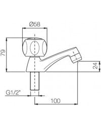 rubinetto collo cigno 1/2" porta & bini